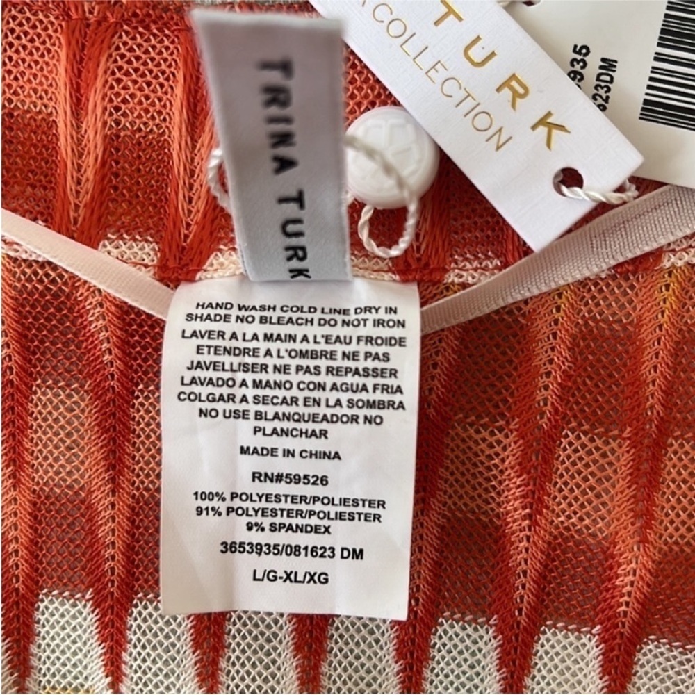 Trina Turk Swim & Spa Sunray Tunic Swim Coverup Dress L/XL NWT - Picture 7 of 13